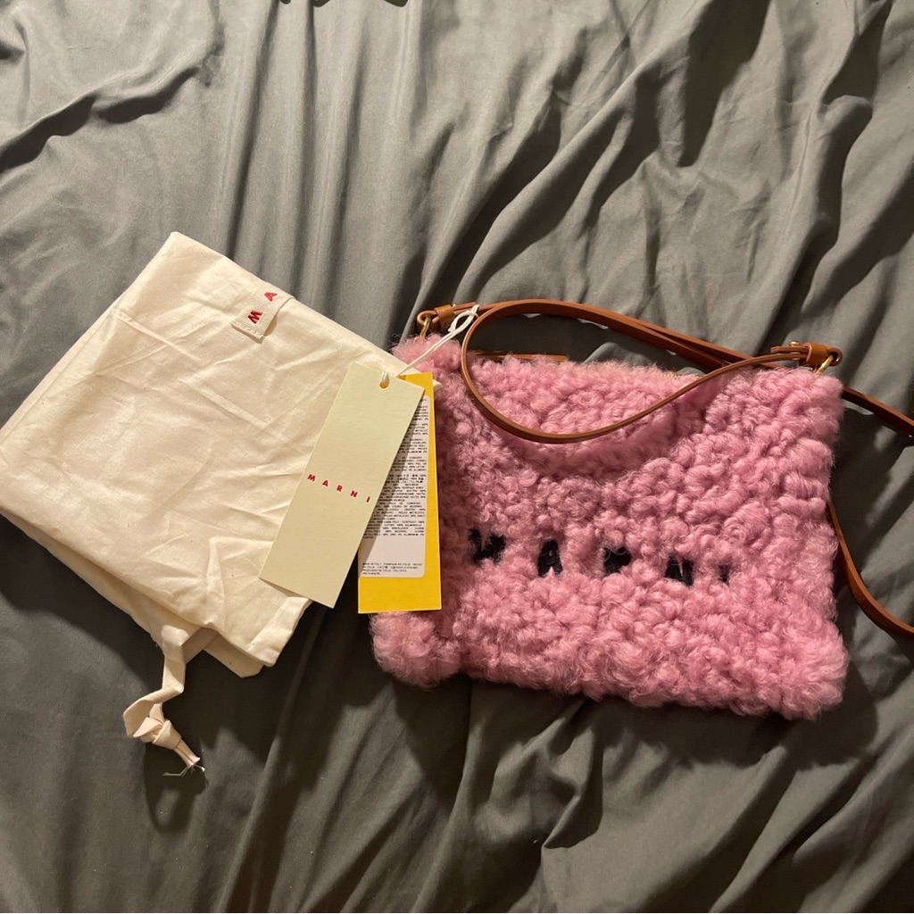 Marni Pink Textured Shoulder Bag